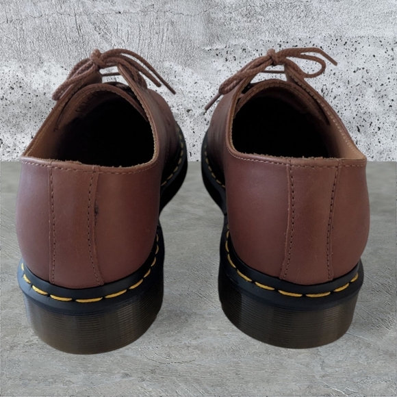 Dr.Martens Men's 1461 , 3 Eye Lace Up Leather Oxford Brown Size 7 - Picture 11 of 13